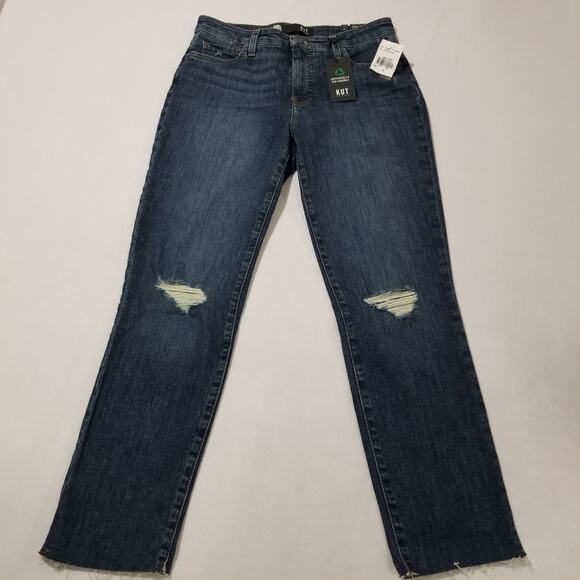 Kut from the Kloth Denim - Kut From The Kloth Jeans 4 NWT High Rise Reese Fab AB Ankle Straight Leg Raw Hem